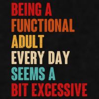 Funny Being A Functional Adult Every Day Seems A Bit Excessive Ladies PosiCharge Tri-Blend Wicking Tank