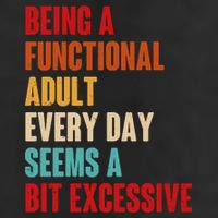 Funny Being A Functional Adult Every Day Seems A Bit Excessive 11oz C Handle Ceramic Mug