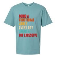 Funny Being A Functional Adult Every Day Seems A Bit Excessive Sueded Cloud Jersey T-Shirt