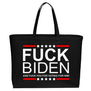 Fuck Biden And You For Voting For Him Political Design Cotton Canvas Jumbo Tote