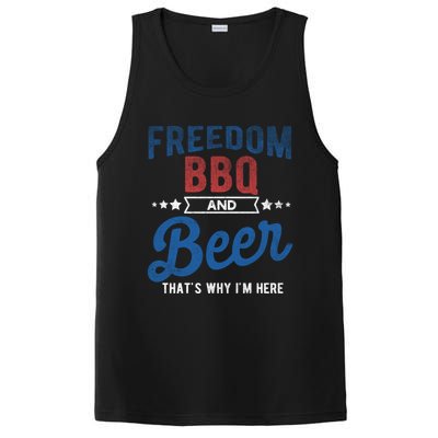 Freedom Bbq And Beer Thats Why In Here Cute Gift PosiCharge Competitor Tank