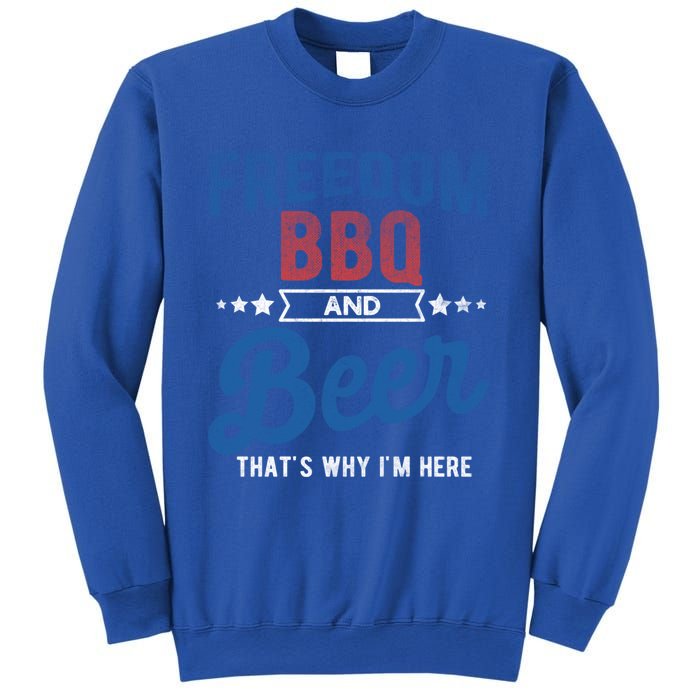 Freedom Bbq And Beer Thats Why In Here Cute Gift Sweatshirt