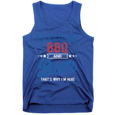 Freedom Bbq And Beer Thats Why In Here Cute Gift Tank Top