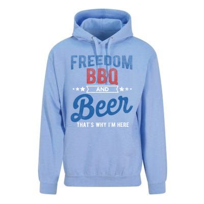 Freedom Bbq And Beer Thats Why In Here Cute Gift Unisex Surf Hoodie