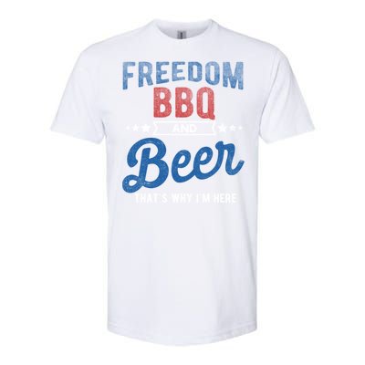 Freedom Bbq And Beer Thats Why In Here Cute Gift Softstyle CVC T-Shirt