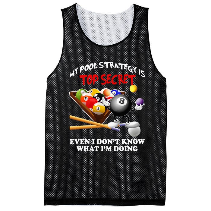 Funny Billiards Art For Men Women Billiards Pool Players Mesh Reversible Basketball Jersey Tank