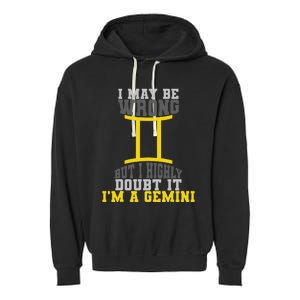 Funny Best Are Born As Gemini Garment-Dyed Fleece Hoodie