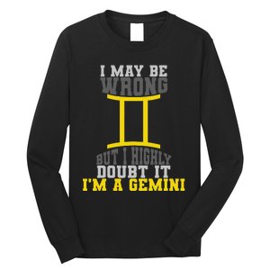 Funny Best Are Born As Gemini Long Sleeve Shirt