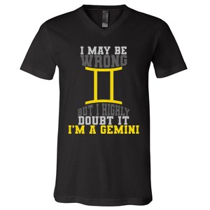 Funny Best Are Born As Gemini V-Neck T-Shirt