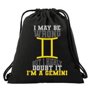 Funny Best Are Born As Gemini Drawstring Bag