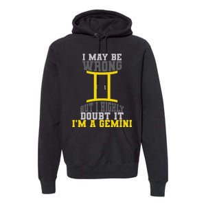 Funny Best Are Born As Gemini Premium Hoodie