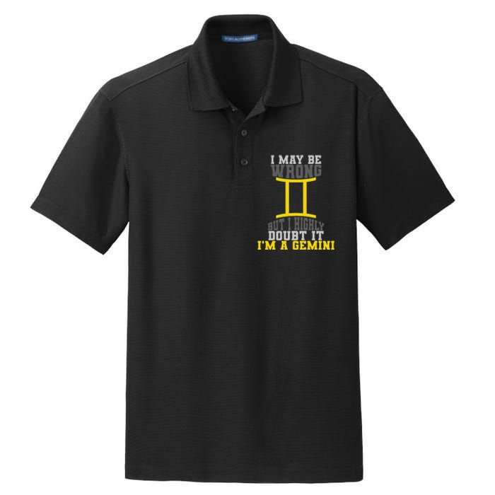 Funny Best Are Born As Gemini Dry Zone Grid Polo