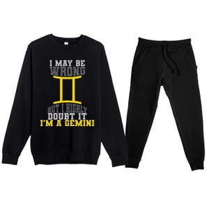 Funny Best Are Born As Gemini Premium Crewneck Sweatsuit Set