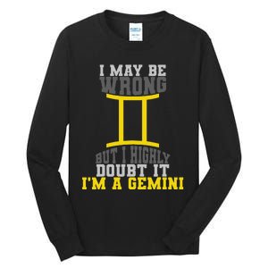 Funny Best Are Born As Gemini Tall Long Sleeve T-Shirt