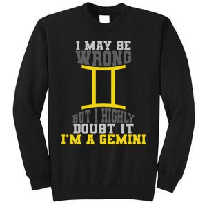 Funny Best Are Born As Gemini Tall Sweatshirt