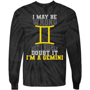 Funny Best Are Born As Gemini Tie-Dye Long Sleeve Shirt