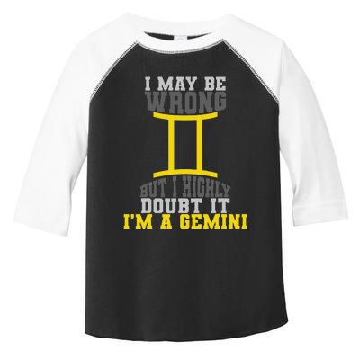 Funny Best Are Born As Gemini Toddler Fine Jersey T-Shirt