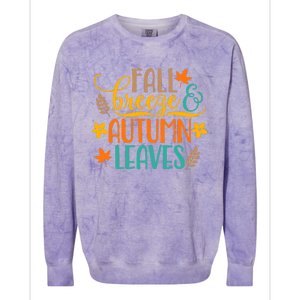 Fall Breeze Autumn Leaves Colorblast Crewneck Sweatshirt