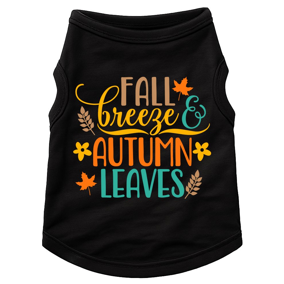 Fall Breeze Autumn Leaves Doggie Tank