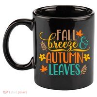 Fall Breeze Autumn Leaves 11oz C Handle Ceramic Mug