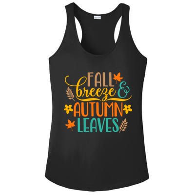 Fall Breeze Autumn Leaves Ladies PosiCharge Competitor Racerback Tank