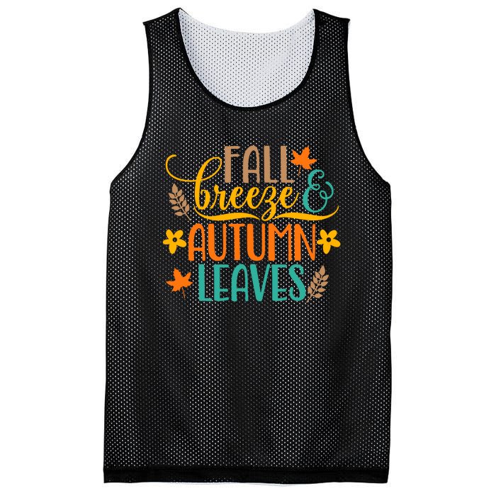 Fall Breeze Autumn Leaves Mesh Reversible Basketball Jersey Tank