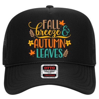 Fall Breeze Autumn Leaves Trucker Hat