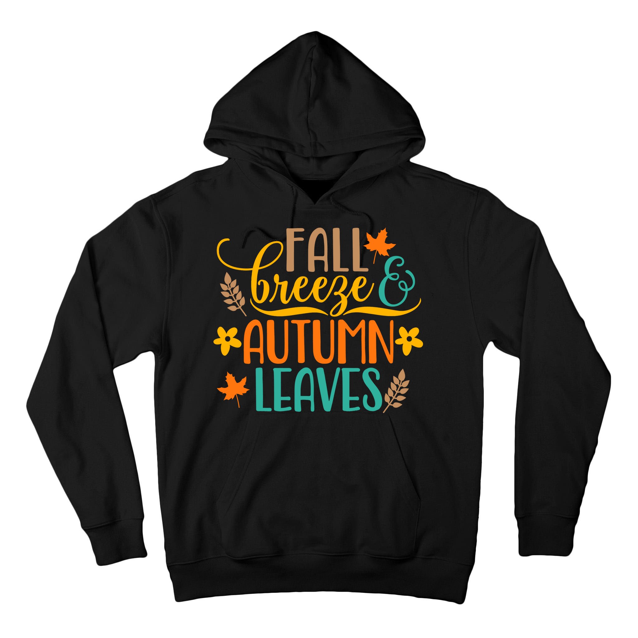 Fall Breeze Autumn Leaves Tall Hoodie