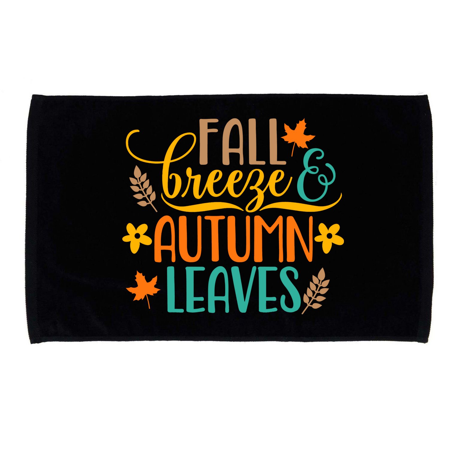 Fall Breeze Autumn Leaves Microfiber Hand Towel