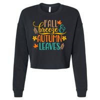 Fall Breeze Autumn Leaves Cropped Pullover Crew