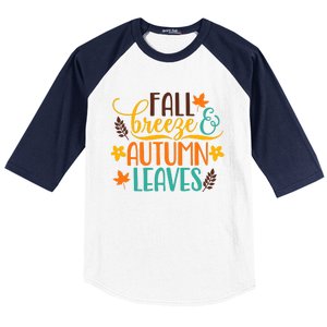 Fall Breeze Autumn Leaves Baseball Sleeve Shirt