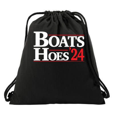 Funny Boats And Hoes 2024 Election Day Drawstring Bag