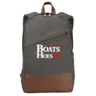 Funny Boats And Hoes 2024 Election Day Cotton Canvas Backpack