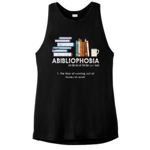 Funny Bookworm Abibiliophobia Librarian Book Nerd Reading Gift Ladies PosiCharge Tri-Blend Wicking Tank