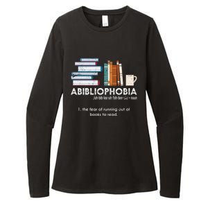 Funny Bookworm Abibiliophobia Librarian Book Nerd Reading Gift Womens CVC Long Sleeve Shirt