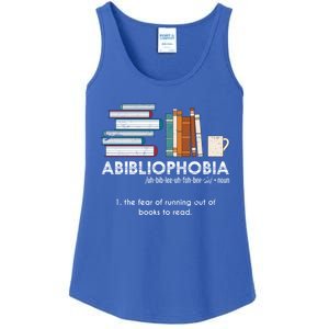 Funny Bookworm Abibiliophobia Librarian Book Nerd Reading Gift Ladies Essential Tank