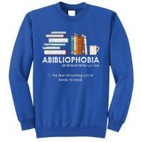 Funny Bookworm Abibiliophobia Librarian Book Nerd Reading Gift Tall Sweatshirt