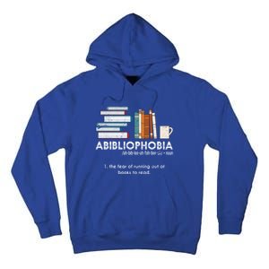 Funny Bookworm Abibiliophobia Librarian Book Nerd Reading Gift Tall Hoodie