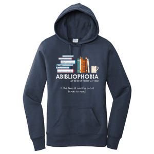 Funny Bookworm Abibiliophobia Librarian Book Nerd Reading Gift Women's Pullover Hoodie