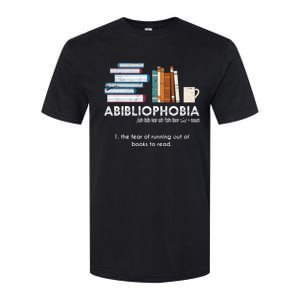 Funny Bookworm Abibiliophobia Librarian Book Nerd Reading Gift Softstyle CVC T-Shirt