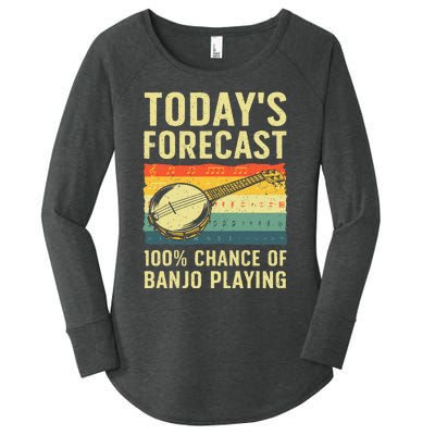 Funny Banjo Art For Women Bluegrass Instrument Player Women's Perfect Tri Tunic Long Sleeve Shirt