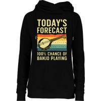 Funny Banjo Art For Women Bluegrass Instrument Player Womens Funnel Neck Pullover Hood