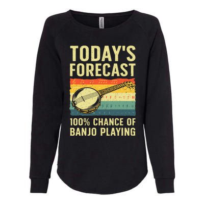 Funny Banjo Art For Women Bluegrass Instrument Player Womens California Wash Sweatshirt