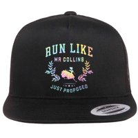 Funny Books And Running Run Like Mr Collins Just Proposed Flat Bill Trucker Hat