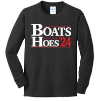 Funny Boats And Hoes 2024 Election Day Kids Long Sleeve Shirt