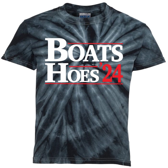 Funny Boats And Hoes 2024 Election Day Kids Tie-Dye T-Shirt