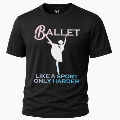 Funny Ballet Art Ballet Recital Ballerina Cooling Performance Crew T-Shirt
