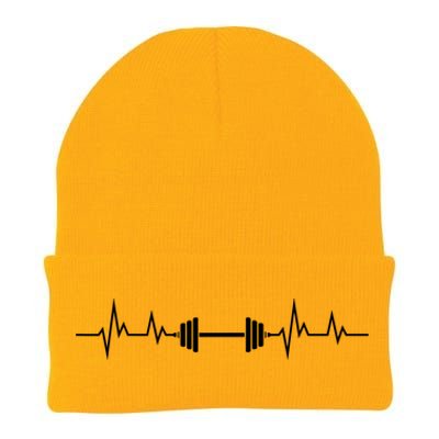 Funny Barbell Art Funny Gift For Men Women Weightlifting Sport Clothing Gift Knit Cap Winter Beanie