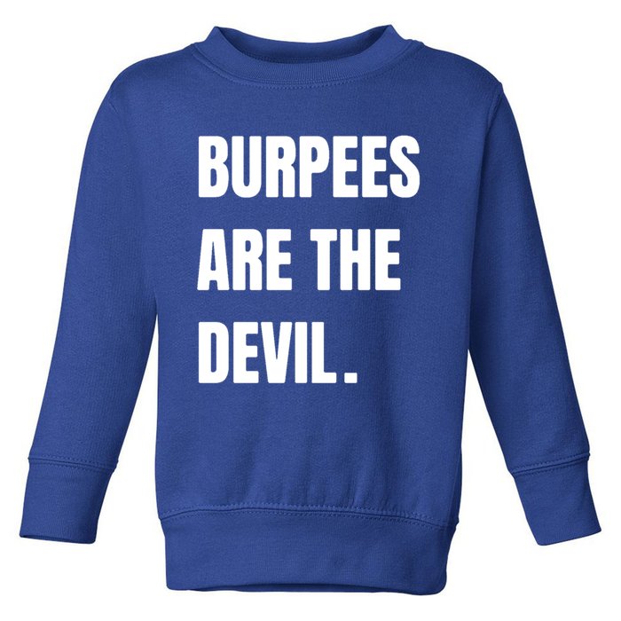 Funny Burpees Are The Devil Funny Gift Gift Toddler Sweatshirt