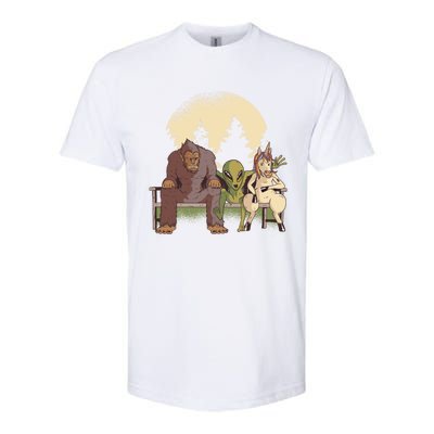 Funny Bigfoot Alien And Unicorn Gift Softstyle® CVC T-Shirt